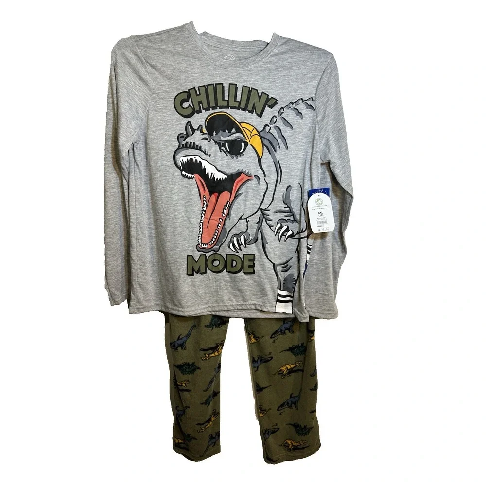 wonder‎ nations boys sleepwear pajamas outfit set long sleeve pants size XXL 18